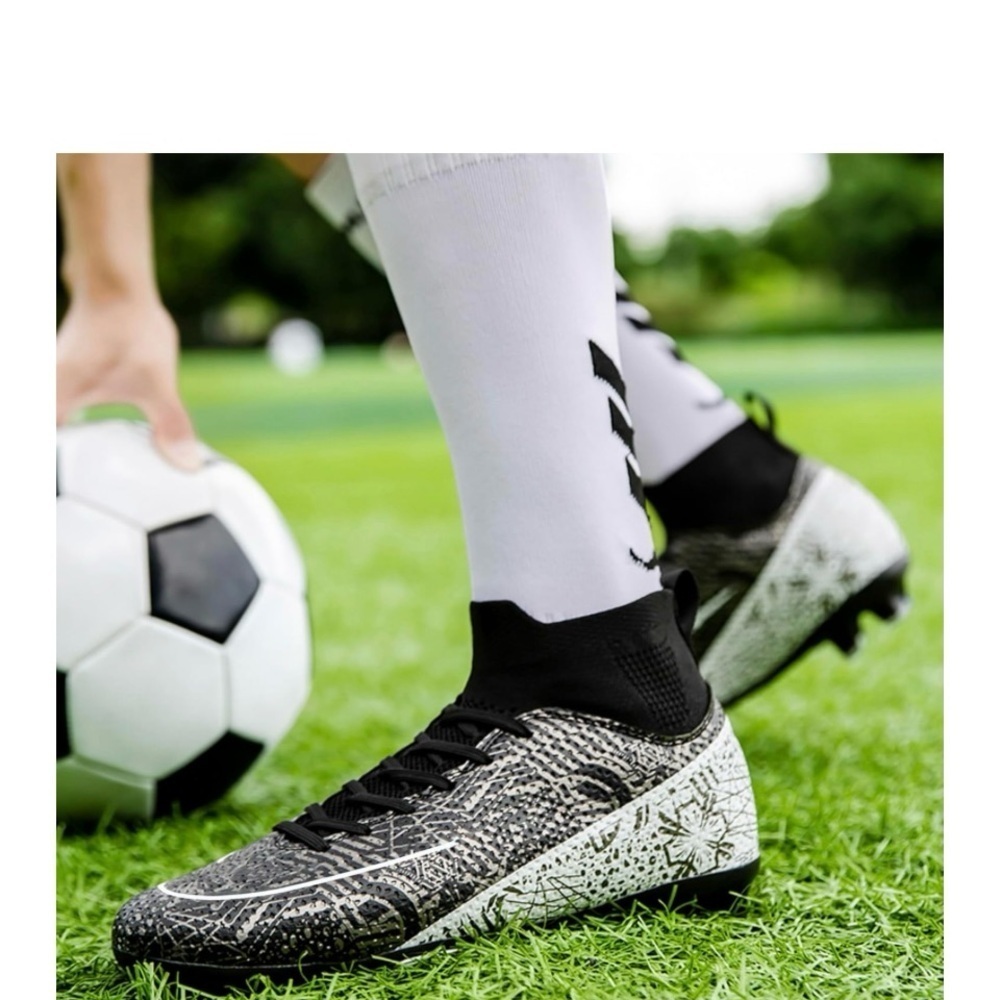 Black and White Athletic Knee-High Socks
